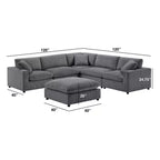 Canapé modulaire 6 pièces Casella Comfort Pointe
